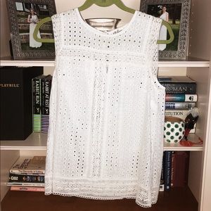 [Laffaire] White crochet tank top